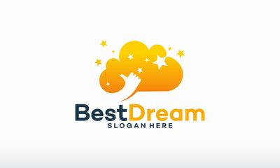 Best Dream logo designs vector, Best Tech cloud logo vector