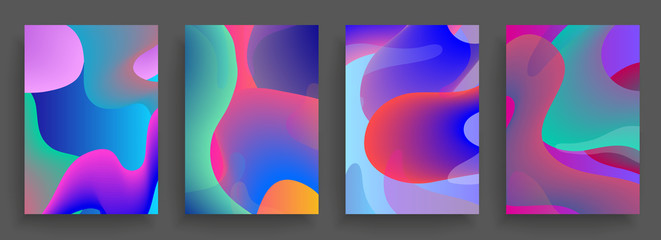 Modern abstract covers set. Futuristic design. Eps10 vector.