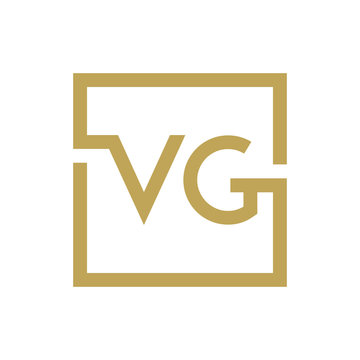 two letter logo line square VA TO VZ