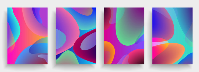 Fototapeta premium Modern abstract covers set. Futuristic design. Eps10 vector.