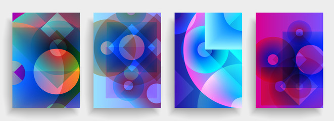 Modern abstract covers set. Futuristic design. Eps10 vector.