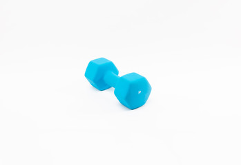 Dumbbells colored on white background