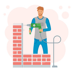 Vector Illustration of Builder.