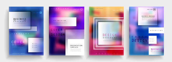 Modern abstract covers set. Futuristic design. Eps10 vector.