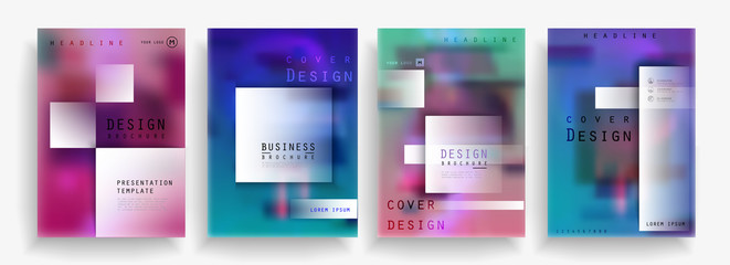 Modern abstract covers set. Futuristic design. Eps10 vector.