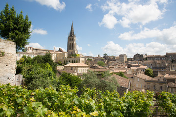 main red wine production areas of Bordeaux region Saint Emilion village