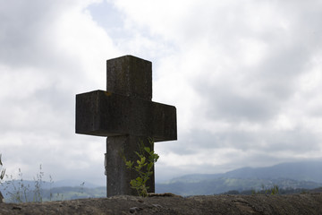 Cross in a cemetery
