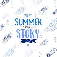 Summer time banner vector illustration