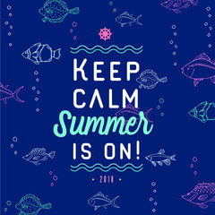 Summer time banner vector illustration