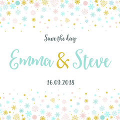 Wedding invitation template vector illustration