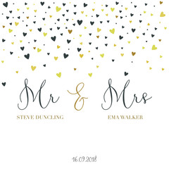 Wedding invitation template vector illustration