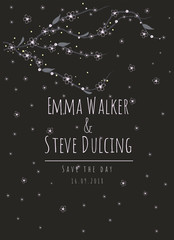 Wedding invitation template vector illustration