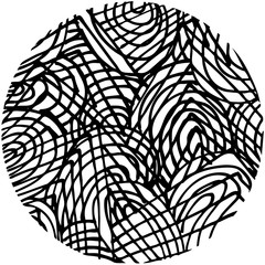 doodle abstract hand drawn pattern circle shaped