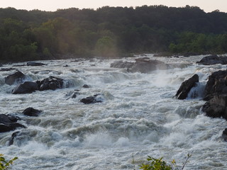 great falls on Potomac river at sunset