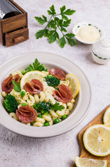 Traditional pasta with vegetables