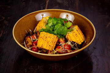 Salad with grill vegetables