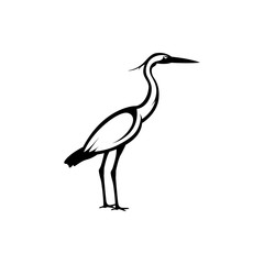 vector heron silhouette