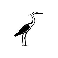 vector heron silhouette