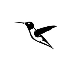 vector hummingbird silhouette