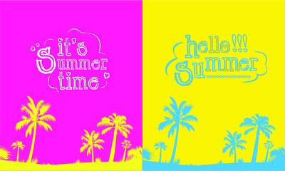 Fototapeta na wymiar Summer text design vector illustration