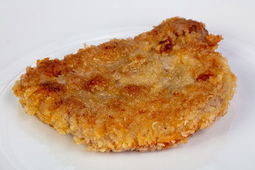 Roasted pork schnitzel