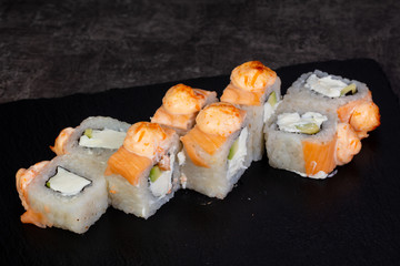 Japanese roll with salmon