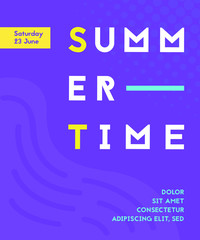 Summer time banner vector illustration