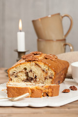 Home Baked Cinnamon Pecan Cake.