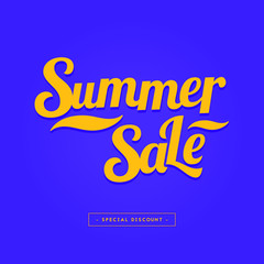 Summer sale banner vector illustration