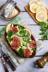Traditional pasta with vegetables