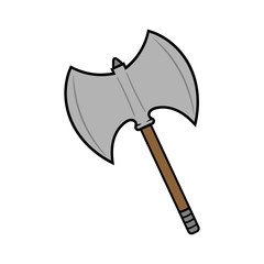 Cartoon Battle Axe Illustration