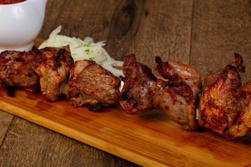 Grilled lamb kebab bbq