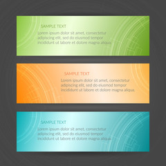 Abstract geometric orange blue green banner Graphic element of the design of templates header business cards banners presentations Vector colorful card