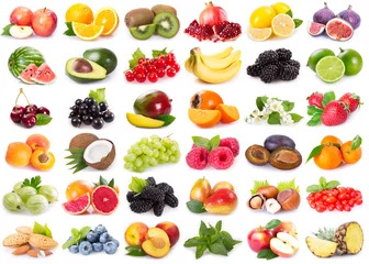 Rolgordijnen Verzameling van vers fruit © valery121283