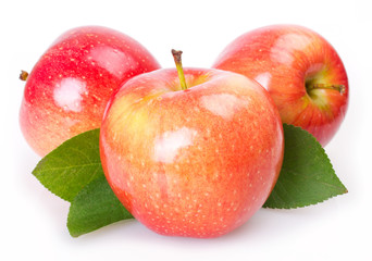 Fresh apples isolated on white