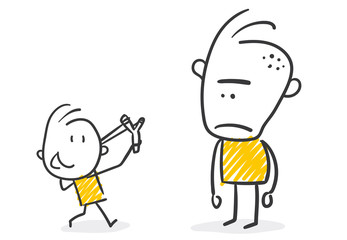 Strichfiguren / Strichmännchen: David gegen Goliath. (Nr. 263)	