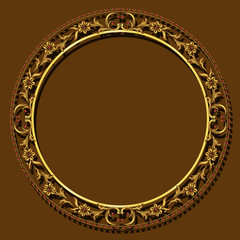 frame gold color with shadow