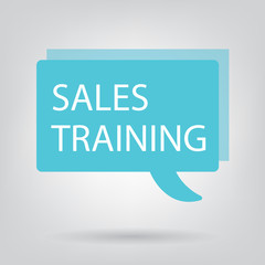 sales training written on speech bubble- vector illustration