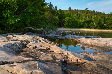 Smooth rocks at the Lake Superior shore