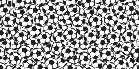 soccer ball seamless pattern vector football sport tile background scarf isolated repeat wallpaper © CNuisin