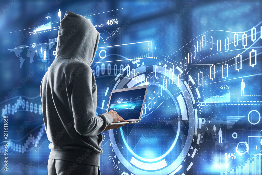 Aufkleber hacker in process
