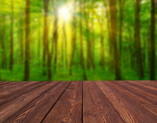 Fototapeta premium wooden table place