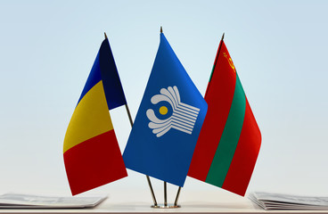Flags of Romania CIS and Transnistria
