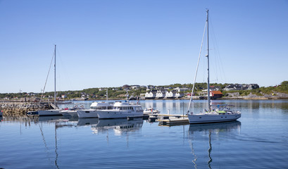 Calm in harbour In Bronnoyssund harbour in Northern Norway