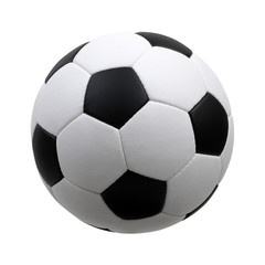 soccer ball on white