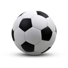 Fototapeta premium soccer ball on white
