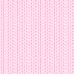 Pink knitted fabric seamless pattern, vector - 211617098