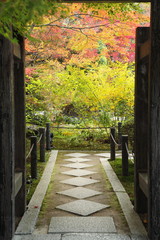 カラフルな日本庭園への入口