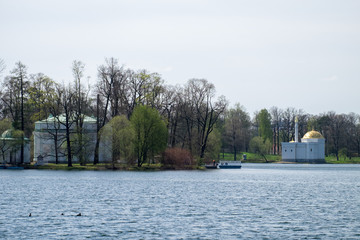 Gilded domes of Catherine Palace.