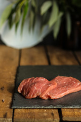 raw meat (piece) - natural meat. food background